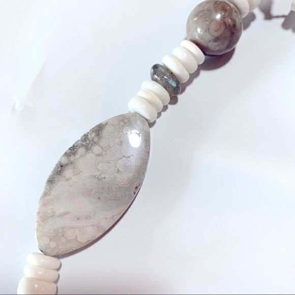 Crazy Lace Agate Necklace Approx 18” (20 Crazy Lace Stones) Gorgeous - Picture 5 of 12